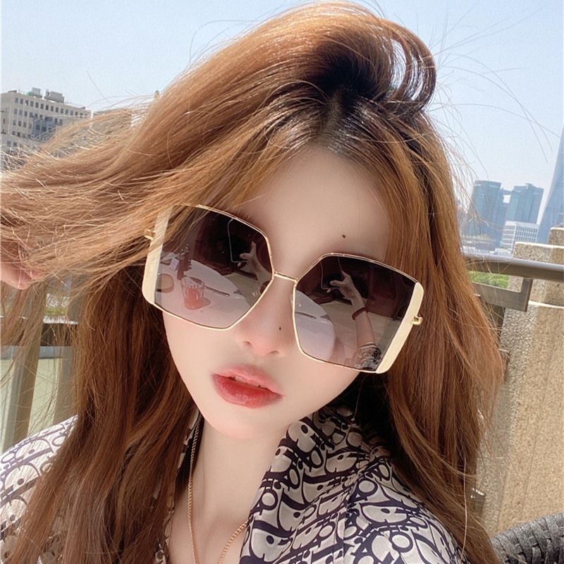 Kính Mát Vuông Oversize Chống Tia UV400 Cho Nữ