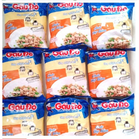 Combo 25 gói cháo Gấu đỏ.