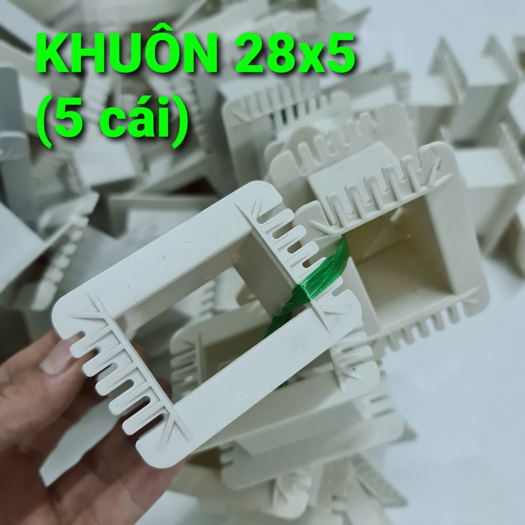 Khuôn 28x5 (5 cái). Khuôn nhựa quấn biến áp, chống cháy dây đồng. Khuôn nhựa 2,8x5 loại dày, chịu nhiệt độ cao