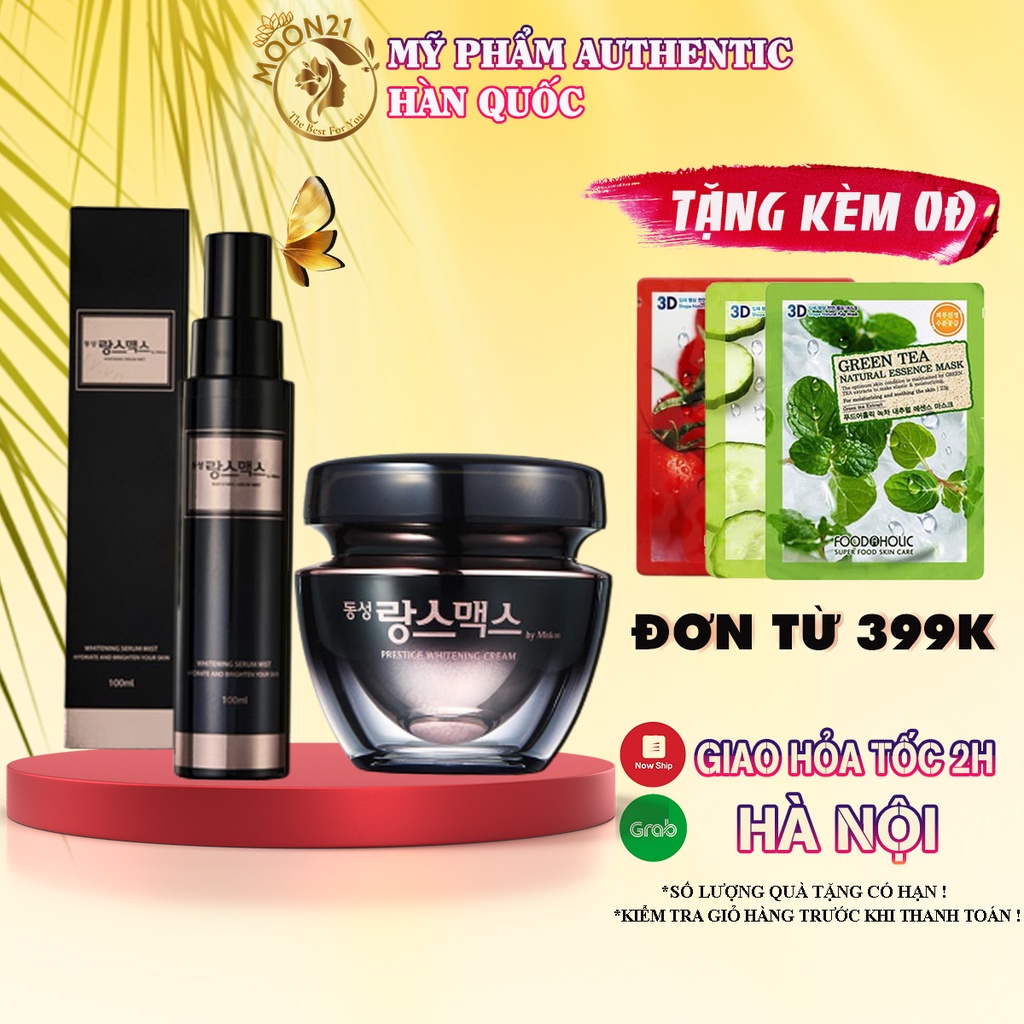 Bộ dưỡng da mờ nám kem và serum Dongsung mẫu mới 2019 Auth Hàn Quốc