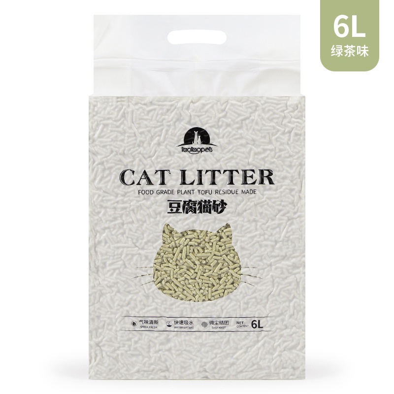 Cát đậu nành tofu cho mèo đi vệ sinh, Cat litter, xả được toi let