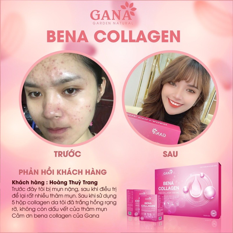 [FREE SHIP] - Bena Collagen giúp hạn chế quá trình lão hoá da, cho làn da căng bóng mịn màng trắng sáng