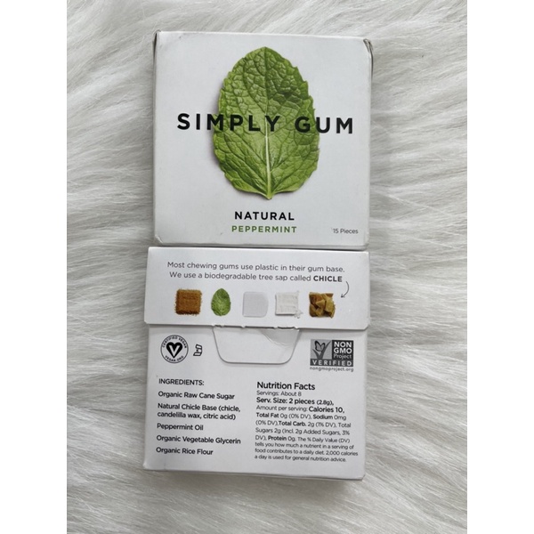1-Kẹo Simply Gum Chewing Cleanse Grapefruit -Mỹ
