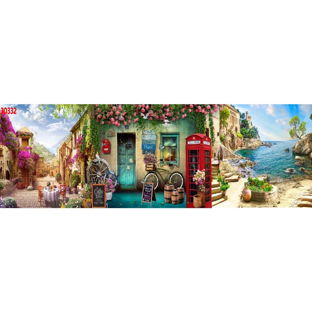 Tranh dán tường vải lụa 3D giành cho Trà chanh