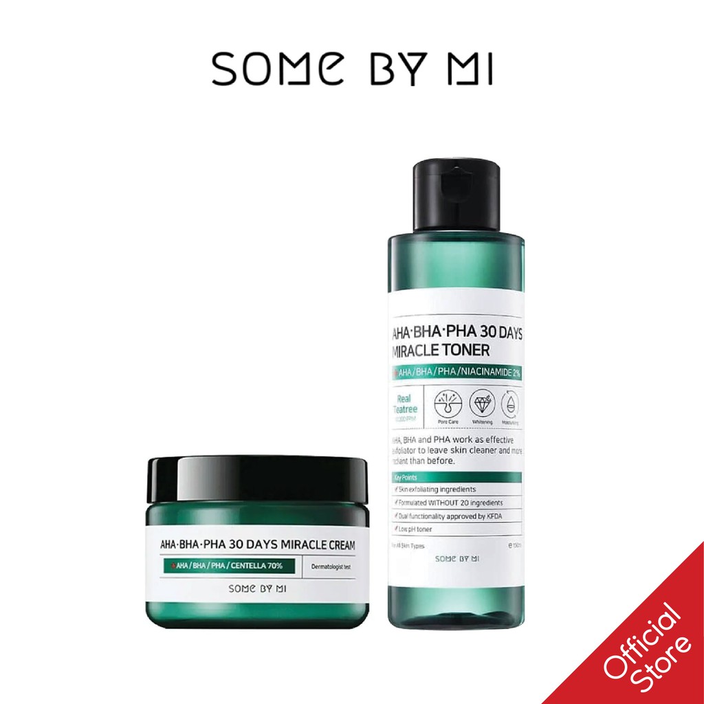 Combo Sản Phẩm Dưỡng Da Mụn Some By Mi AHA- BHA-PHA 30 Days Miracle