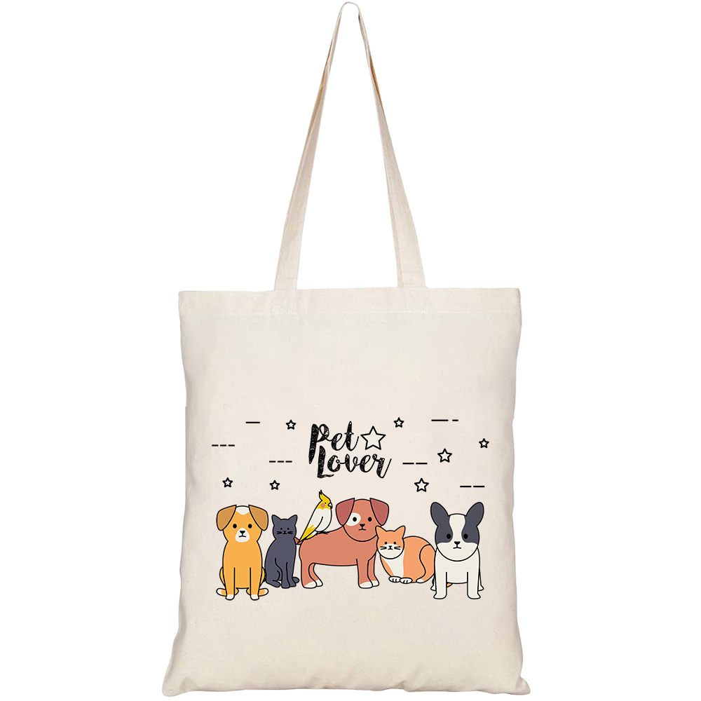 Túi vải tote canvas HTFashion in hình cute group mascots adorables characters HT94