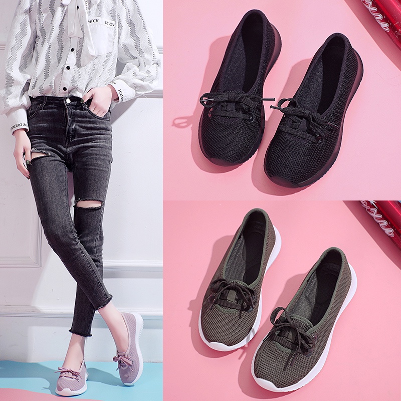 Giày Lười Da Lộn Đế Mềm Thoáng Khí Thời Trang Cho Nữ