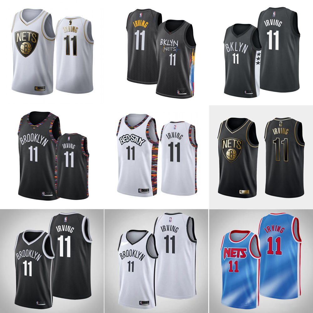 Thêu kyrie irving jersey brooklyn nets #11 Áo Bóng Rổ Thiết Kế Đơn Giản Thời Trang Cá Tính Trẻ Trung