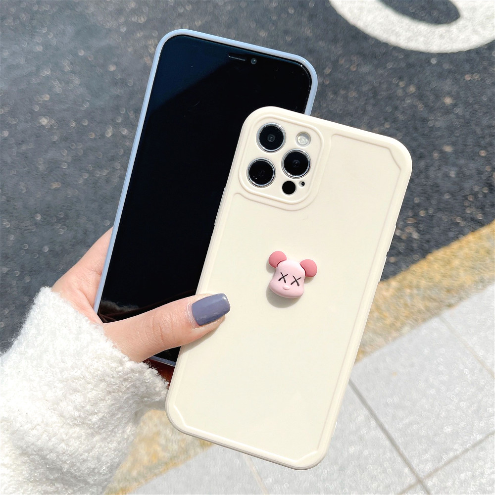 KAWS ốp điện thoại Tpu Mềm Chống Sốc In Hình Gấu 3d Cho Iphone 12 11 Pro Max X Xs Max Xr