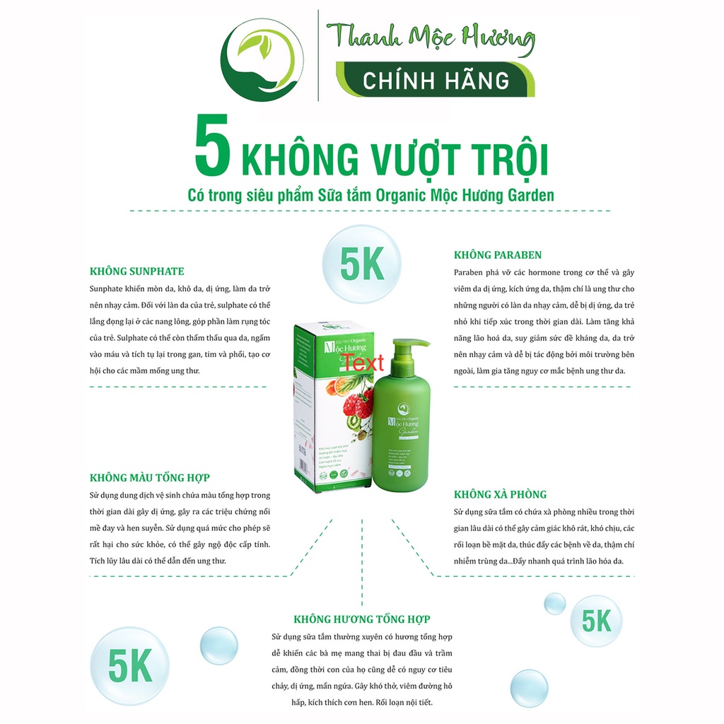 Sữa tắm trắng da Mộc Hương Garden Thanh Mộc Hương 350ml