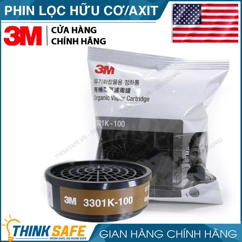 Mặt nạ phòng độc 3M Thinksafe, trang bị phòng độc, chống bụi, phun sơn, xịt thuốc sâu, bụi mịn, giọt bắn - HF52/3301k