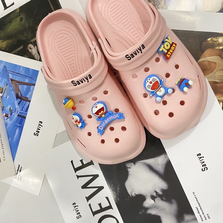 Giày Đi Biển Hình Doraemon Size 36-44 Thời Trang Cho Nam Nữ