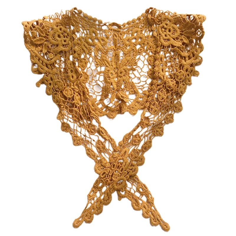 Dải Dây Ren Hoa Trắng Bản Rộng Trang Trí Cổ Áo Đầm Handmade DIY