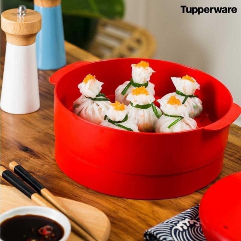 Xửng hấp 2 tầng Tupperware♥️xửng hấp Tupper♥️xửng hấp kèm đế tre Tup♥️xửng tup