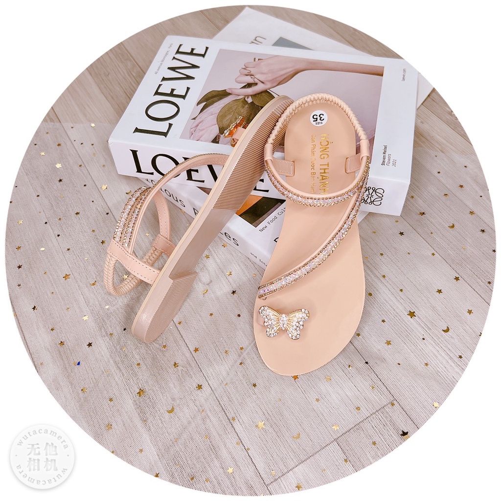 SANDAL QUAI CHÉO ĐÍNH ĐÁ