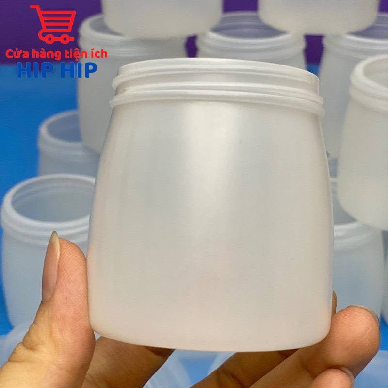 Hũ nhựa đựng sữa chua dày dặn. Cốc đựng sữa chua. Hũ đựng sữa chua, thực phẩm có kèm nắp 160ml