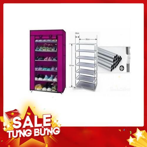 Tủ vải đựng giầy 6 tầng cao cấp(tặng 1 chai xịt trắng giầy,túi sách) Rmã CG - Hàng nhập khẩu