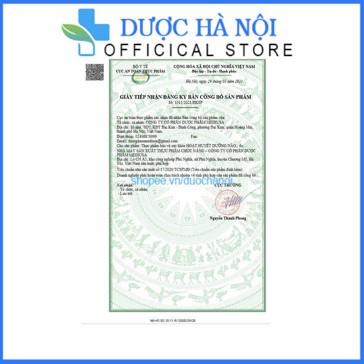 Hoạt huyết dưỡng lão giúp tăng tuần hoàn máu, bổ thần kinh, bổ khí huyết – hộp 5 vỉ x 20 viên
