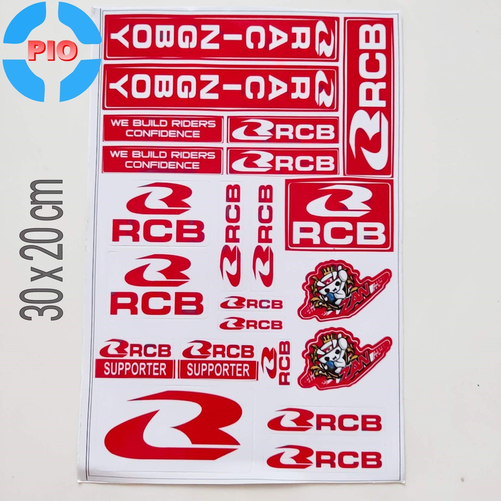 Tem nổi RCB Racing Boy Cao Cấp Dán Xe Máy Chống bay Màu