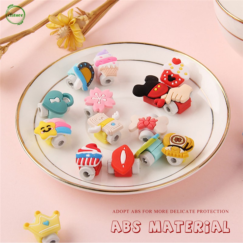 Phụ kiện bảo vệ đầu dây cáp kiểu hoạt hình dễ thương tiện dụng