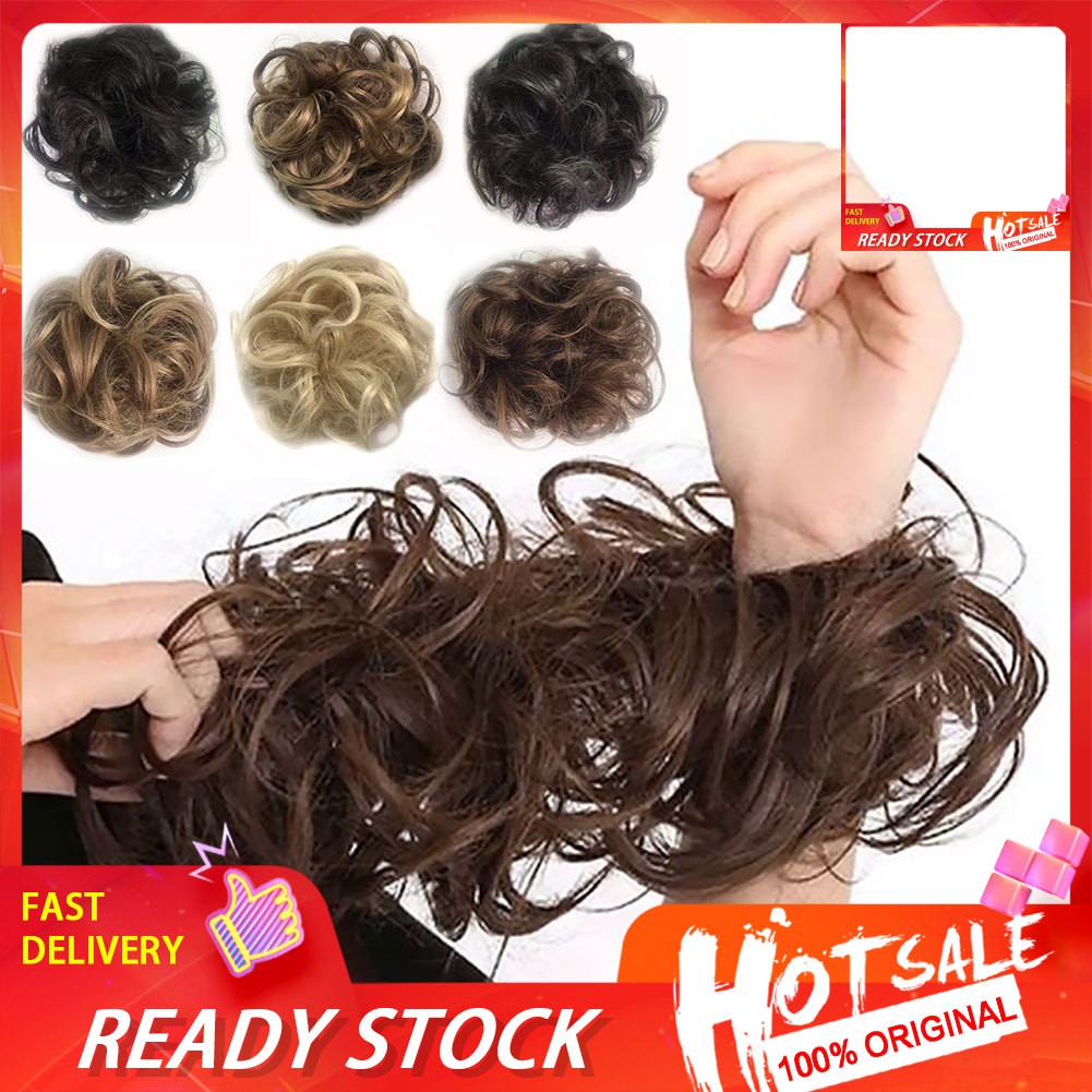 Búi Tóc Giả Xoăn Co Giãn