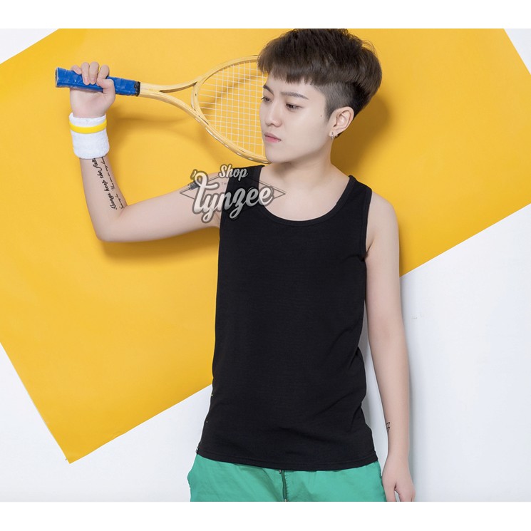 Áo ba lỗ dài kèm nịt - áo nịt ngực tomboy, trans, lesbian LynZee