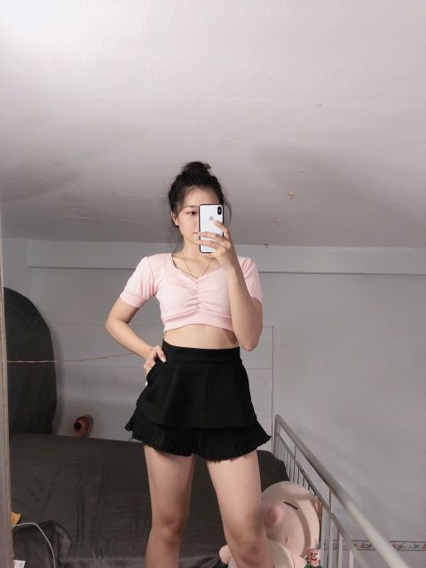 Áo thun borip kiểu rút ngực