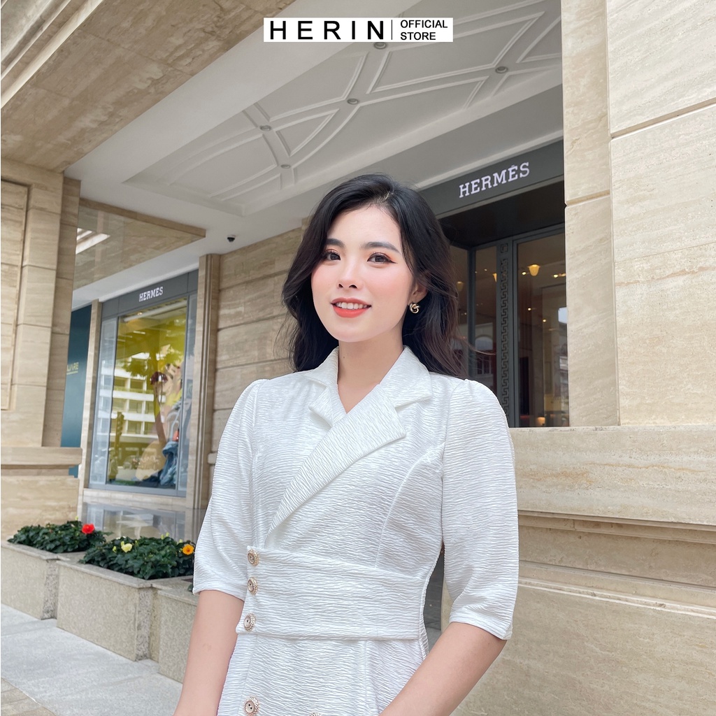 Đầm công sở vest sang trọng cực thời trang vải gấm cao cấp vải may 2 lớp cực dày dặn | BigBuy360 - bigbuy360.vn