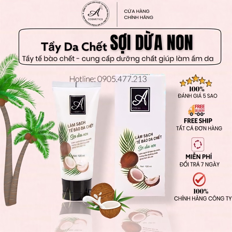Tẩy Da Chết Sợi Dừa Non Cho Face