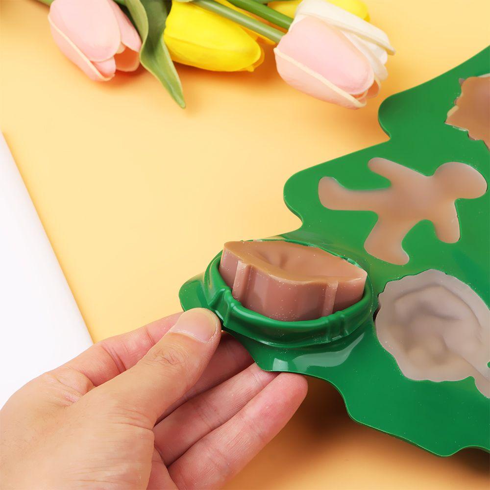 KRNY Khuôn Silicone Làm Bánh &amp; Xà Phòng Hình Người Tuyết &amp; Ông Già Noel