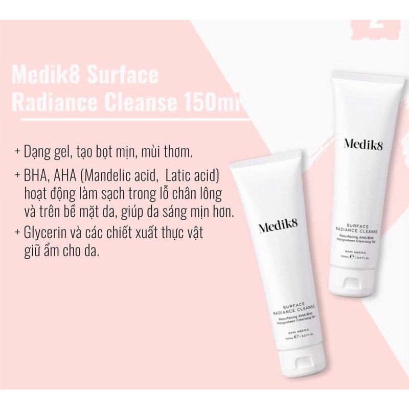 sữa rửa mặt medik8