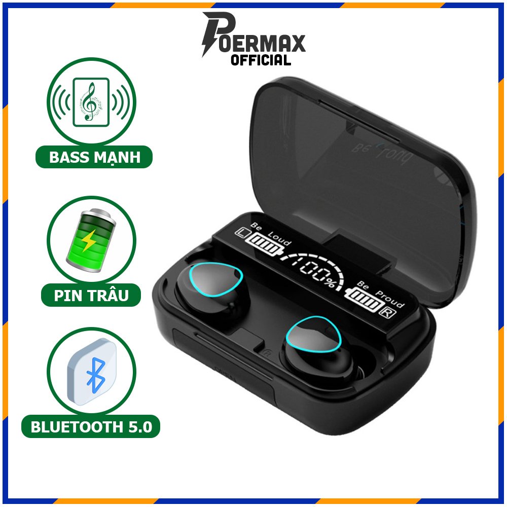 Tai Nghe Bluetooth M10 Phiên Bản Pro Nâng Cấp Pin Trâu, Nút Cảm Ứng Tự Động Kết Nối Chống Nước Chống Ồn