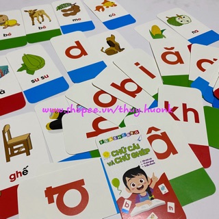 Bộ thẻ CHỮ CÁI, Chữ Số và GHÉP CHỮ Tiếng Việt Flashcard