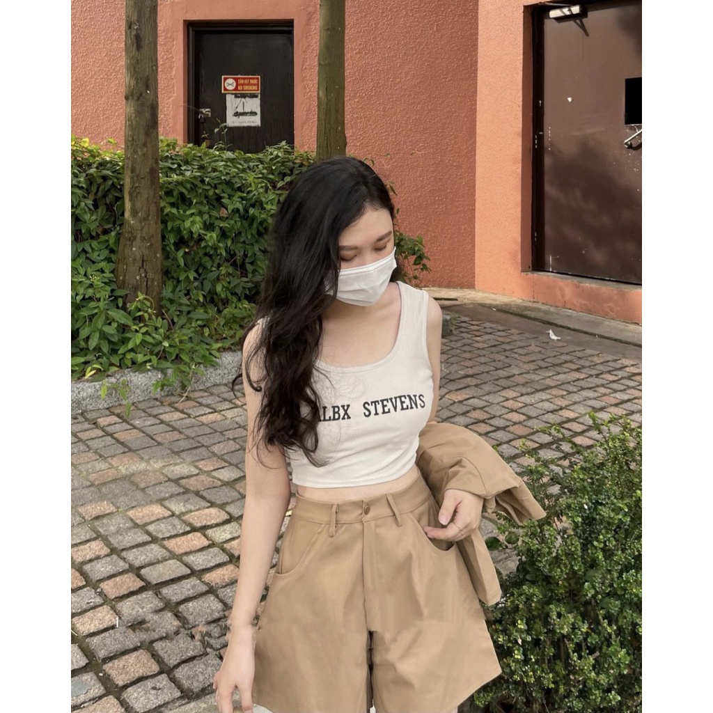 : Sét 3 Món KAKI❤️FREESHIP💖 mix quần sooc 2 màu, Set bộ kaki 3 món kèm áo 3 lỗ cá tính