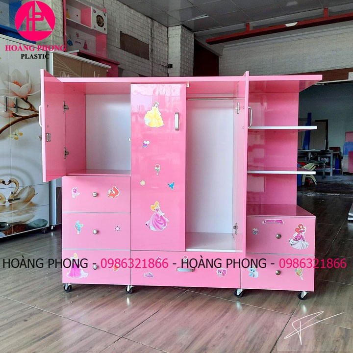 ( Có Video ) HÀNG CAO CẤP tủ trẻ em màu hồng công chúa đẹp miễn phí giao hàng tận nơi
