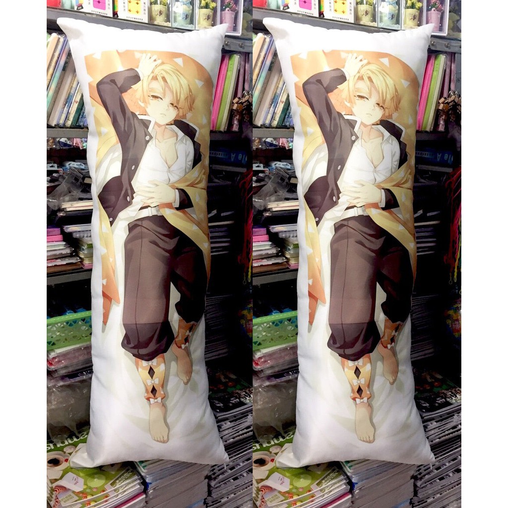 Gối ôm dài Agatsuma Zenitsu 1mx40cm (Tặng 1 poster hoặc 1 huy hiệu)