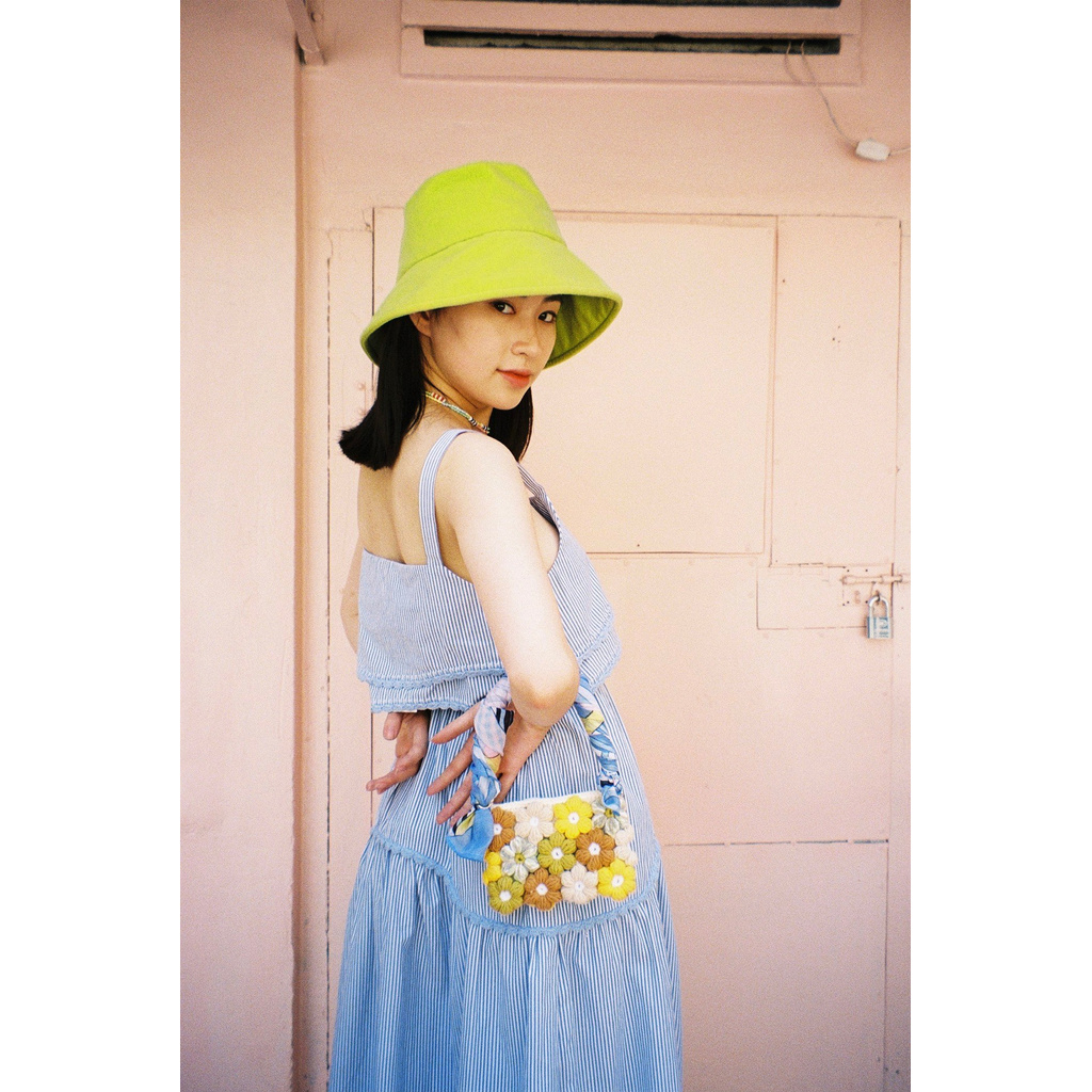 [Mã WABRHI5 giảm 15% đơn 599K] Chân váy dài phối viền len trên thân họa tiết sọc xanh dương | BigBuy360 - bigbuy360.vn