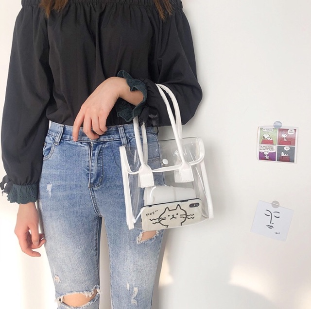 Túi trong suốt kích thước 20x22cm xinh xắn bán lấy tương tác