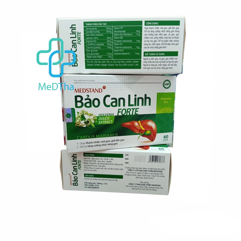 Bảo Can Linh Forte Medstand - Mát gan, thanh nhiệt, giải độc gan, tăng cường chức năng gan (60 viên) [Chính hãng]