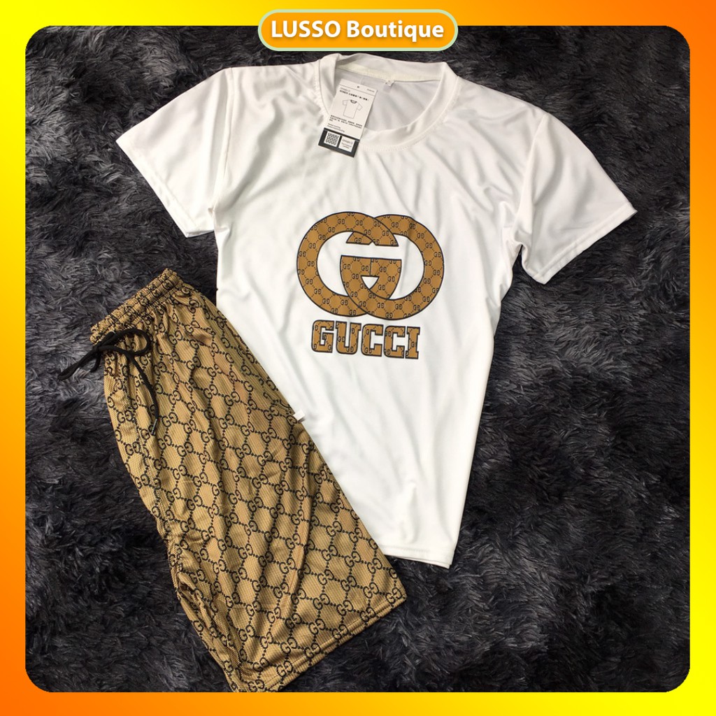 [FREE SHIP] Đồ bộ Nam, bộ quần áo nam mùa hè GC Nâu in 3D in 2 mặt, hàng có BIGSIZE - LUSSO Boutique | BigBuy360 - bigbuy360.vn