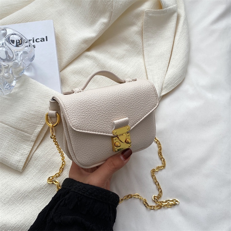 Túi Đeo Vai Hình Vuông Cỡ Nhỏ Phối Dây Xích Thời Trang Cho Nữ