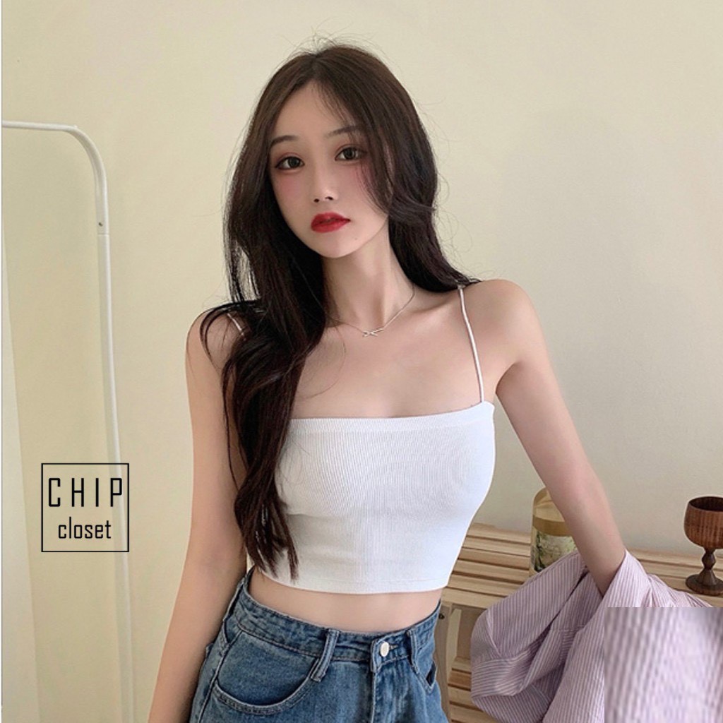 Áo 2 Dây Sợi Bún Thun Gân Siêu Đẹp 💖 Áo Hai Dây Croptop Tăm Siêu Hot Xinh Xắn HD001 | BigBuy360 - bigbuy360.vn