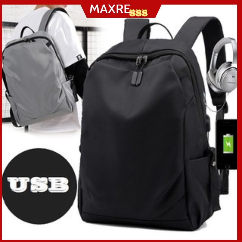 Balo đựng laptop chống thấm nước tích hợp USB sạc ngoài tiện dụng đi học đi làm