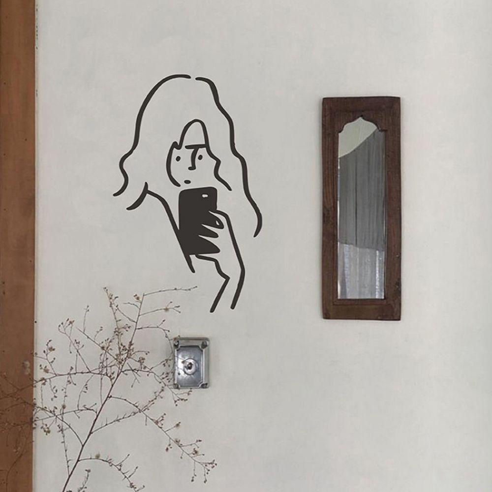 Sticker Dán Tường Chống Thấm Nước Họa Tiết Hình Cặp Đôi WTTLE Dùng Trang Trí Nhà