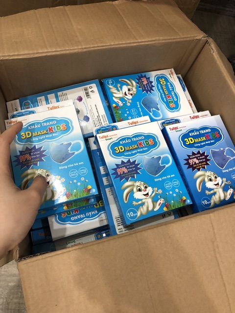 Khẩu trang Trẻ Em 3D Mask Tulips  4 lớp | BigBuy360 - bigbuy360.vn