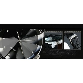 ĐỒNG HỒ NAM B8017 DÂY DA (ĐEN)