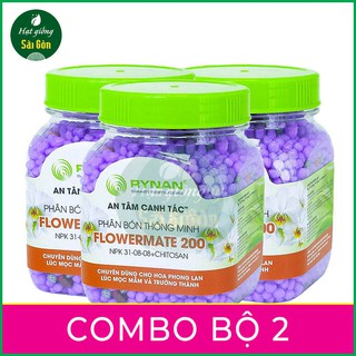 Phân Bón Tan Chậm Thông Minh Rynan Flowermate 200 Cho Phong Lan Cây Cảnh Lọ 150 Gam 2 HỦ