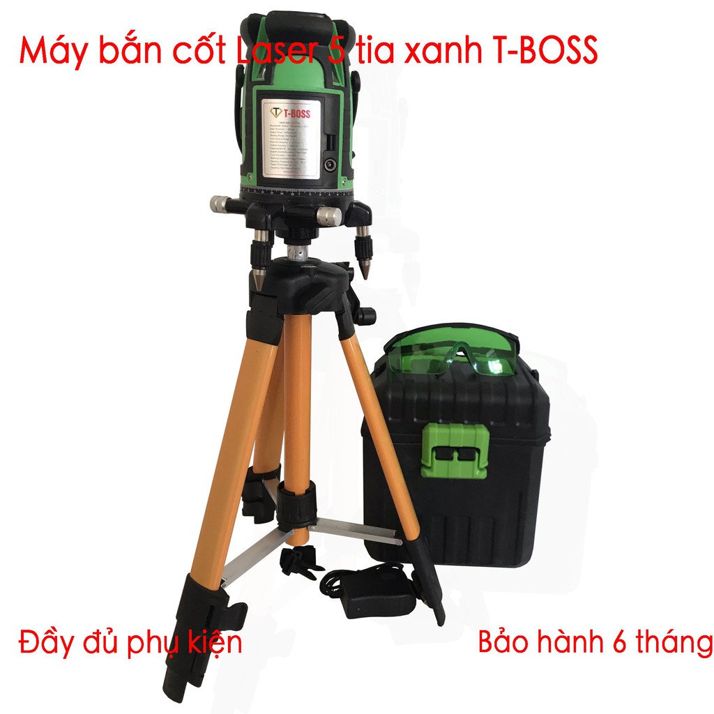 Máy cân bằng laser bắn cốt 5 Tia xanh siêu sáng, nhìn rõ ngoài trời