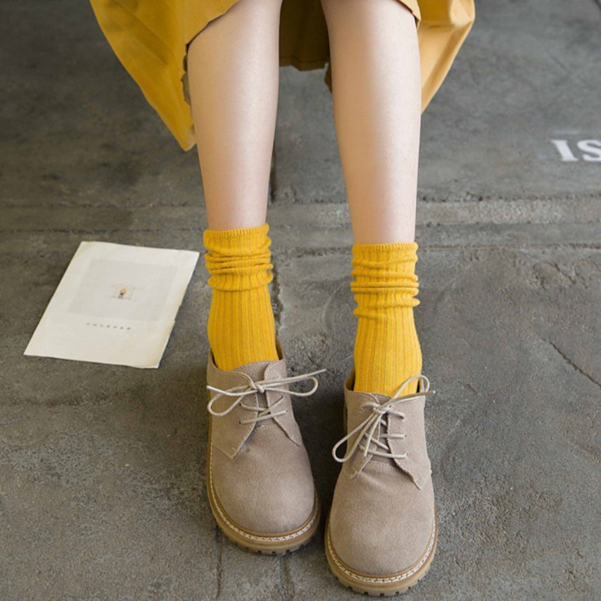 Vớ cotton cổ cao vừa thời trang cổ điển 21081