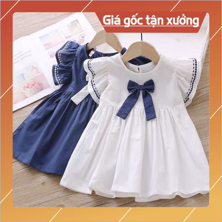 Váy bé gái thắt nơ xinh 💕𝑭𝑹𝑬𝑬𝑺𝑯𝑰𝑷💕♥️♥️ từ 1 𝒕𝒖𝒐̂̉𝒊 đ𝒆̂́𝒏 5 𝒕𝒖𝒐̂̉𝒊 , phong cách hàn quốc,an toàn cho bé